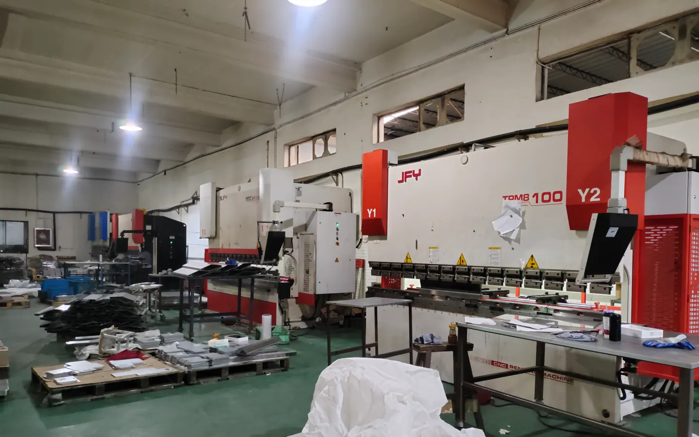 Real CNC bending and sheet metal fabrication workshop at Fulei Metal