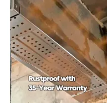 Buyer-supplied close-up reference of a perforated formed steel lintel