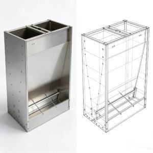 Custom SS304 Stainless Steel Pig Feeder