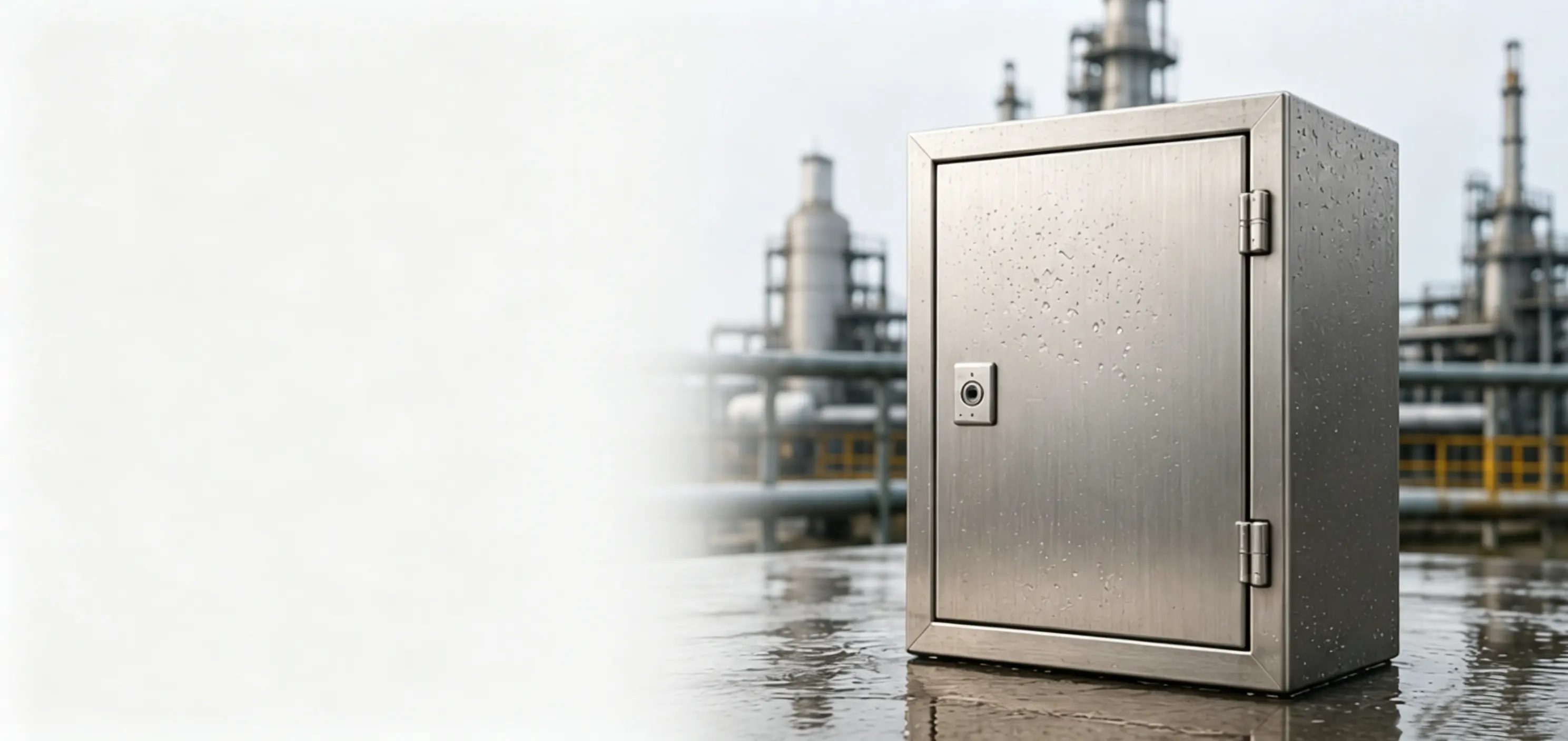 Corrosion-resistant sheet metal enclosures comparing galvanized and stainless steel finishes