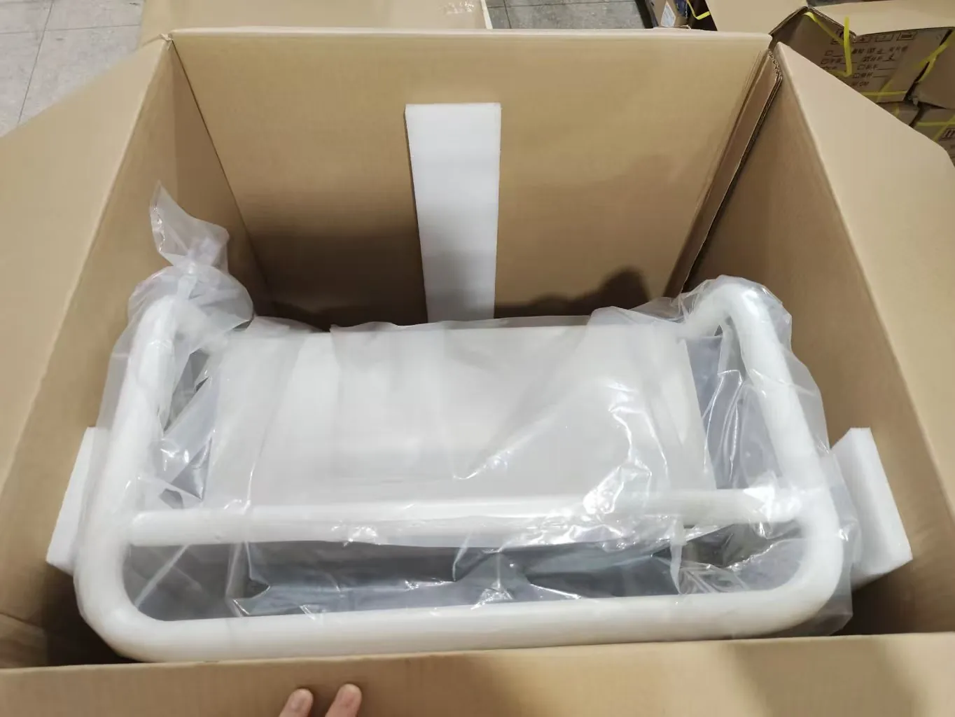 Parts counted and packed against the order specification. On a bulk part the packing is as much of the job as the forming.