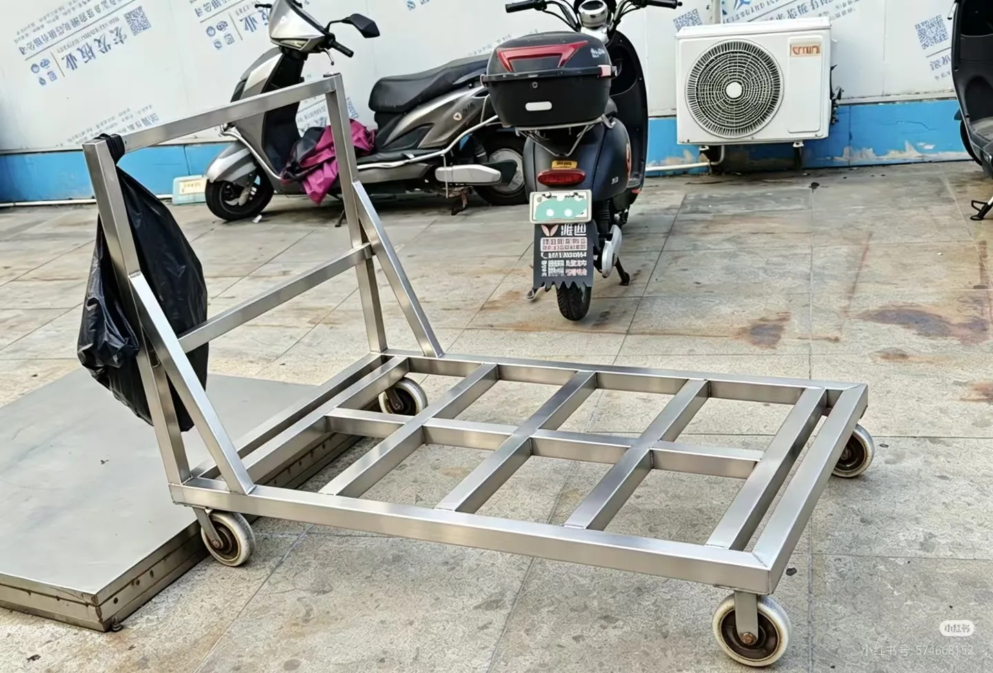 Finished welded cart under final dimensional and visual check