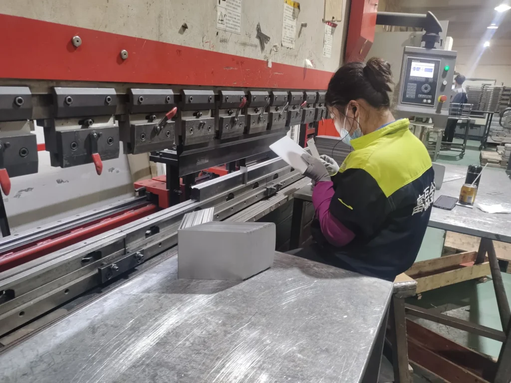CNC bending check for industrial control cabinet sheet metal parts