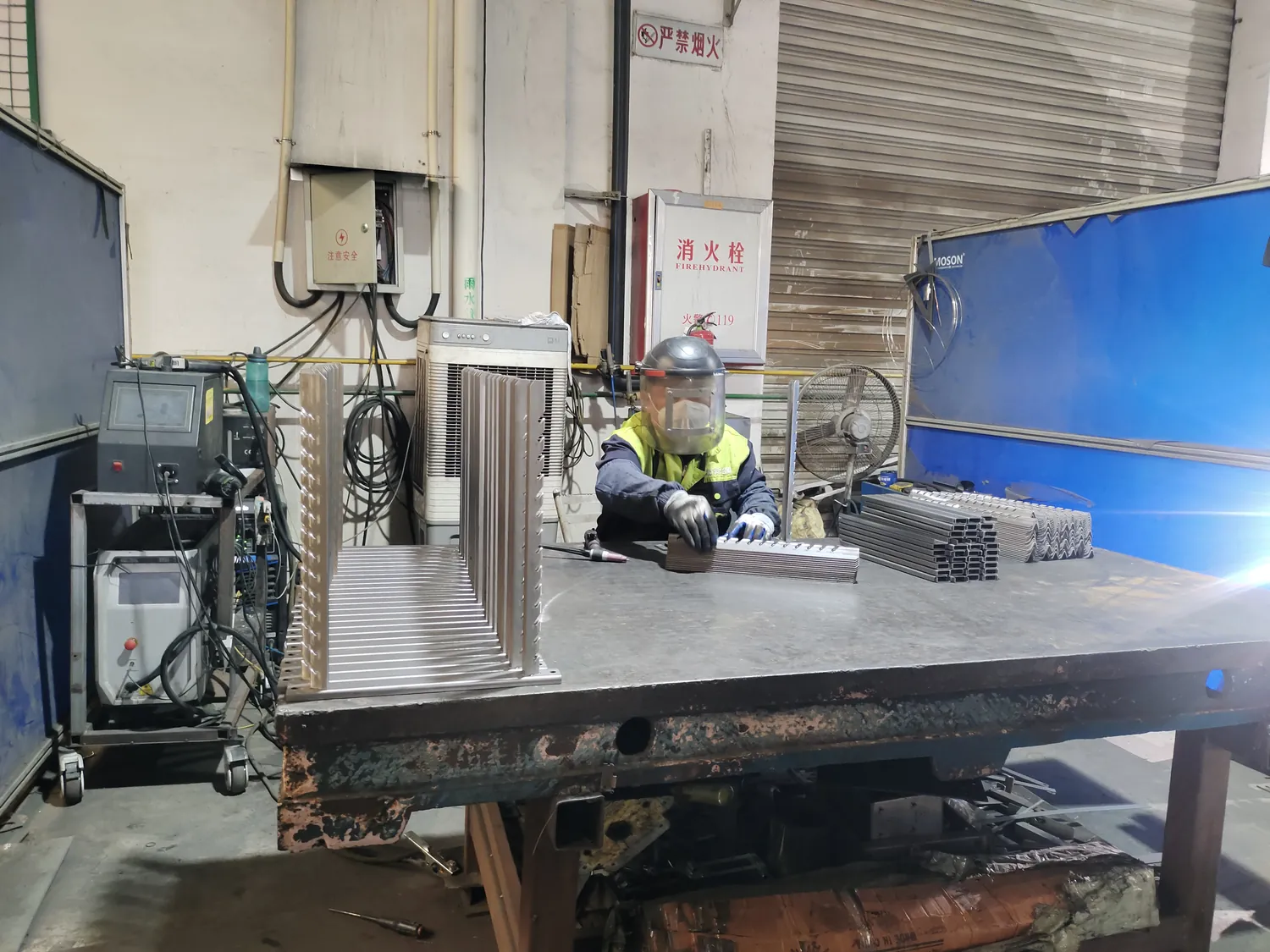 Welded sheet metal parts quality check before surface finishing and assembly